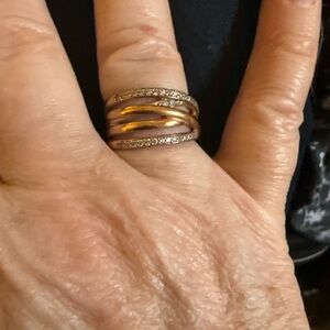 Elegant Gold and Silver Ring